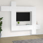 JUNG Vida 9-tlg. TV-Schrank-Set Weiß Holzwerkstoff