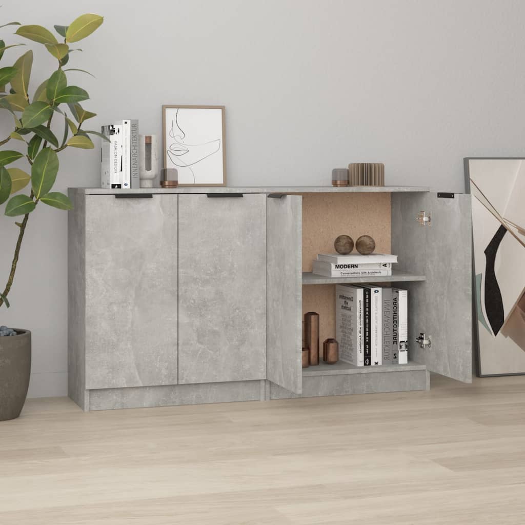 JUNG Vida Sideboards 2 Stk Betongrau 60x30x70 cm Holzwerkstoff