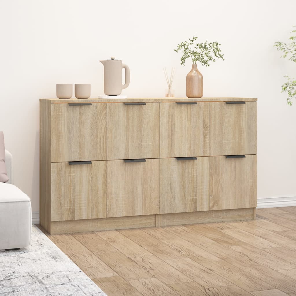 JUNG Vida Sideboards 2 Stk. Sonoma Eiche 60x30x70 cm Holzwerkstoff