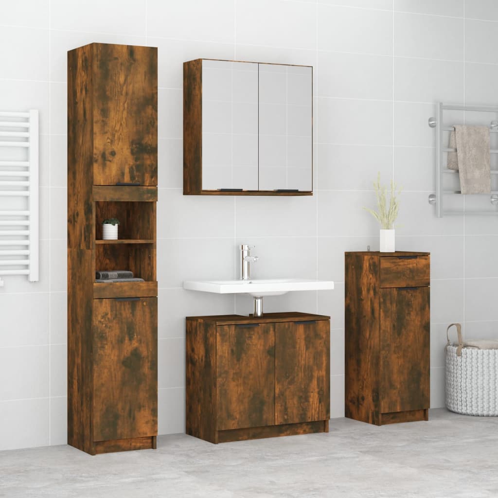 JUNG Vida 4-tlg. Badmöbel-Set Räuchereiche Holzwerkstoff