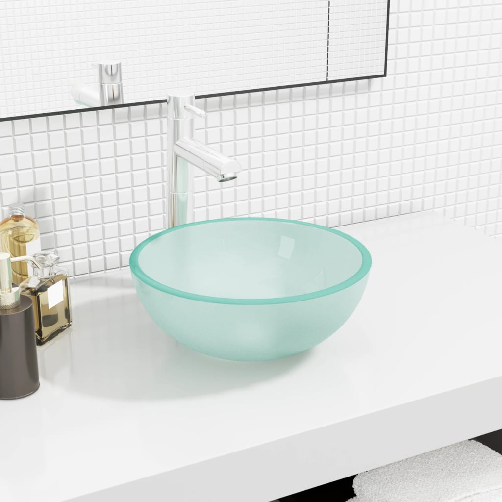 JUNG Vida Waschbecken Hartglas 30x12 cm Matt