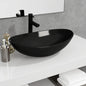 JUNG Vida Waschbecken Hartglas 54,5x35x15,5 cm Schwarz