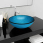 JUNG Vida Waschbecken Hartglas 42x14 cm Blau