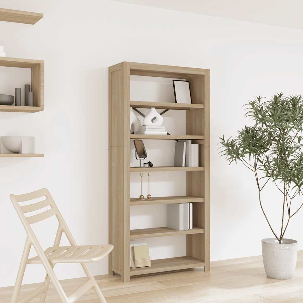 JUNG Vida Bücherregal 6 Böden 80x30x170 cm Massivholz Akazie