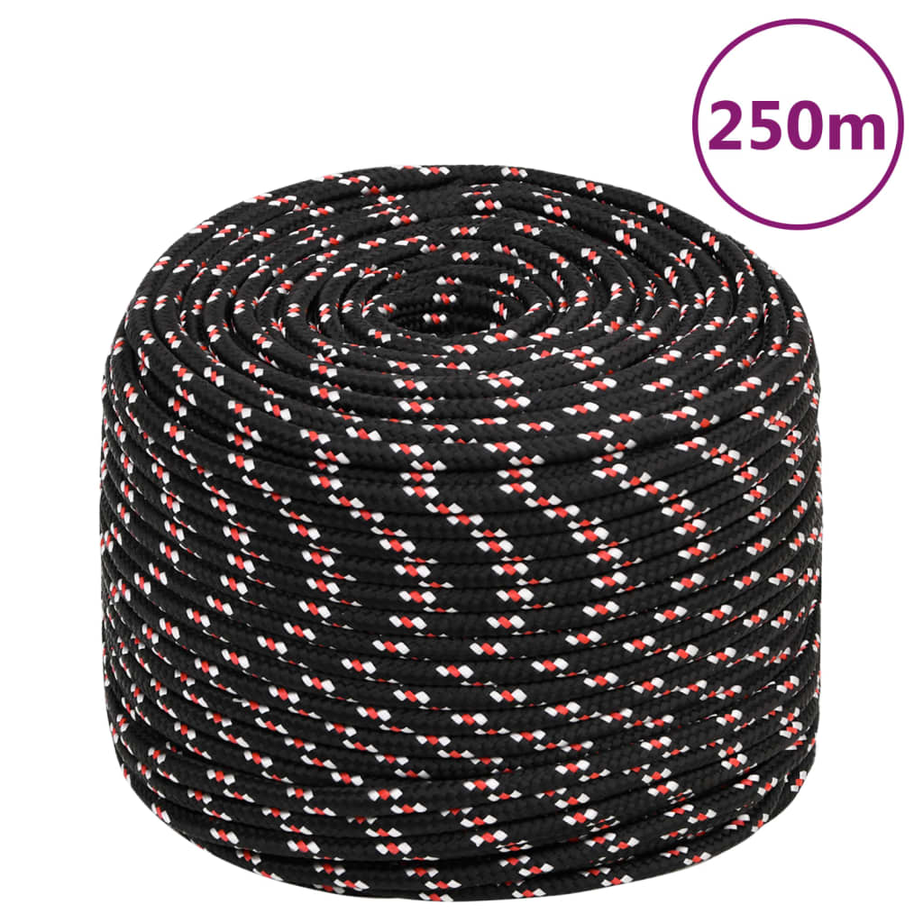 JUNG Vida Bootsseil Schwarz 8 mm 250 m Polypropylen