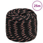 JUNG Vida Bootsseil Schwarz 16 mm 25 m Polypropylen