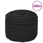 JUNG Vida Bootsseil Schwarz 14 mm 100 m Polypropylen
