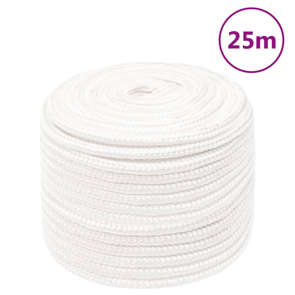 JUNG Vida Bootsseil Weiß 14 mm 25 m Polypropylen