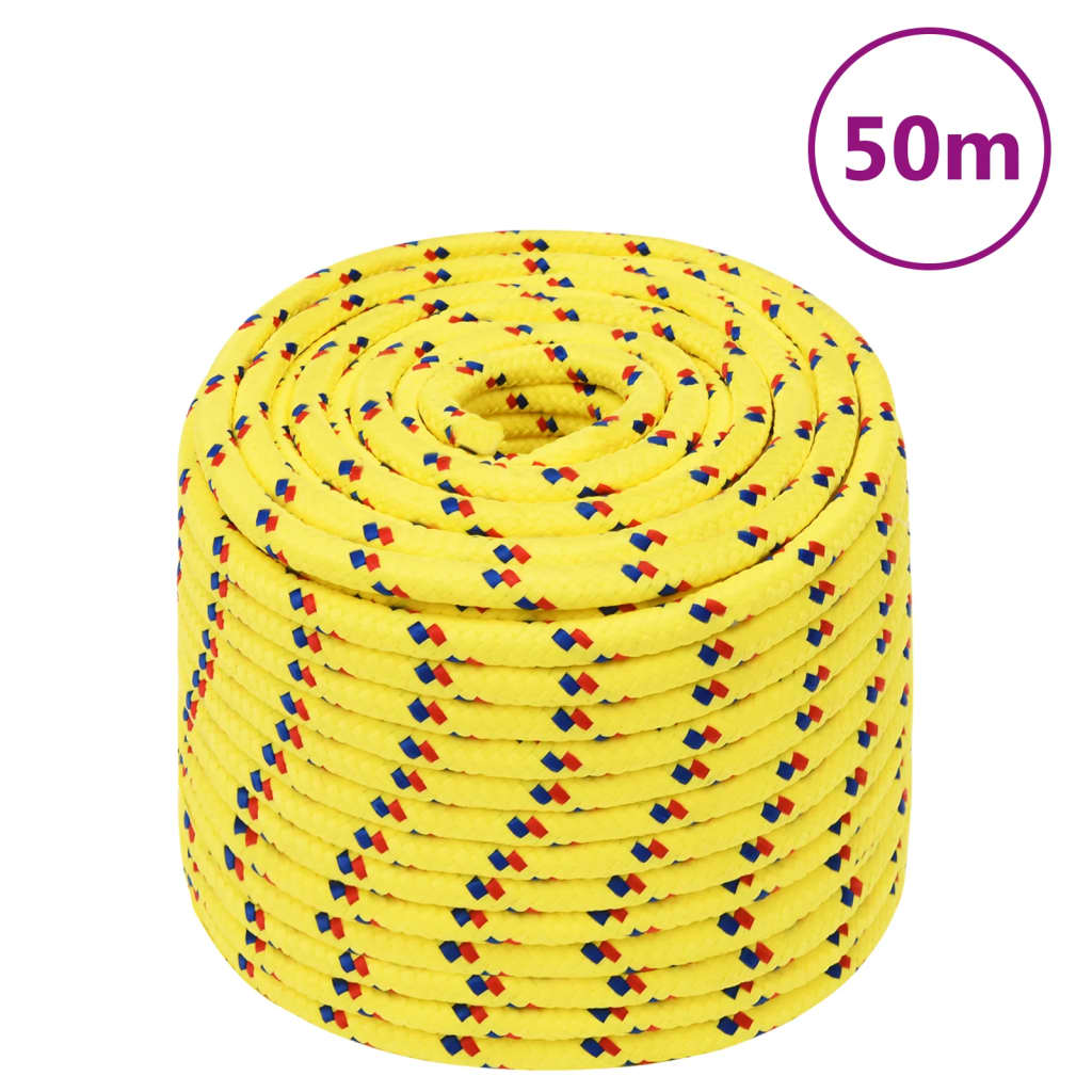 JUNG Vida Bootsseil Gelb 12 mm 50 m Polypropylen