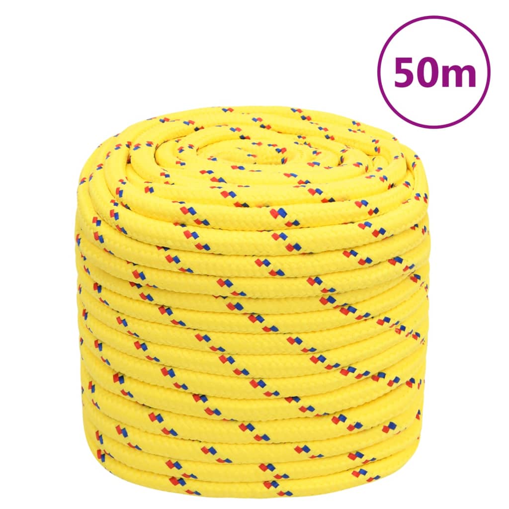 JUNG Vida Bootsseil Gelb 16 mm 50 m Polypropylen