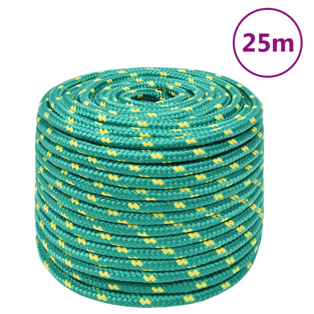 JUNG Vida Bootsseil Grün 12 mm 25 m Polypropylen
