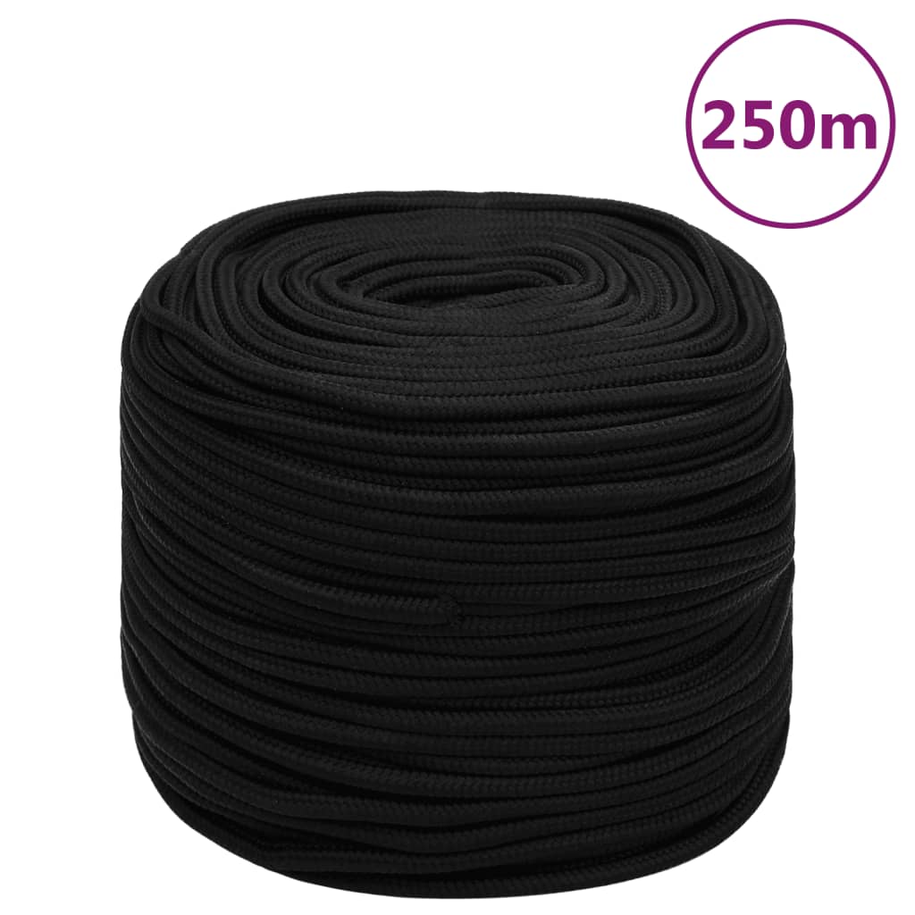 JUNG Vida Arbeitsseil Schwarz 6 mm 250 m Polyester