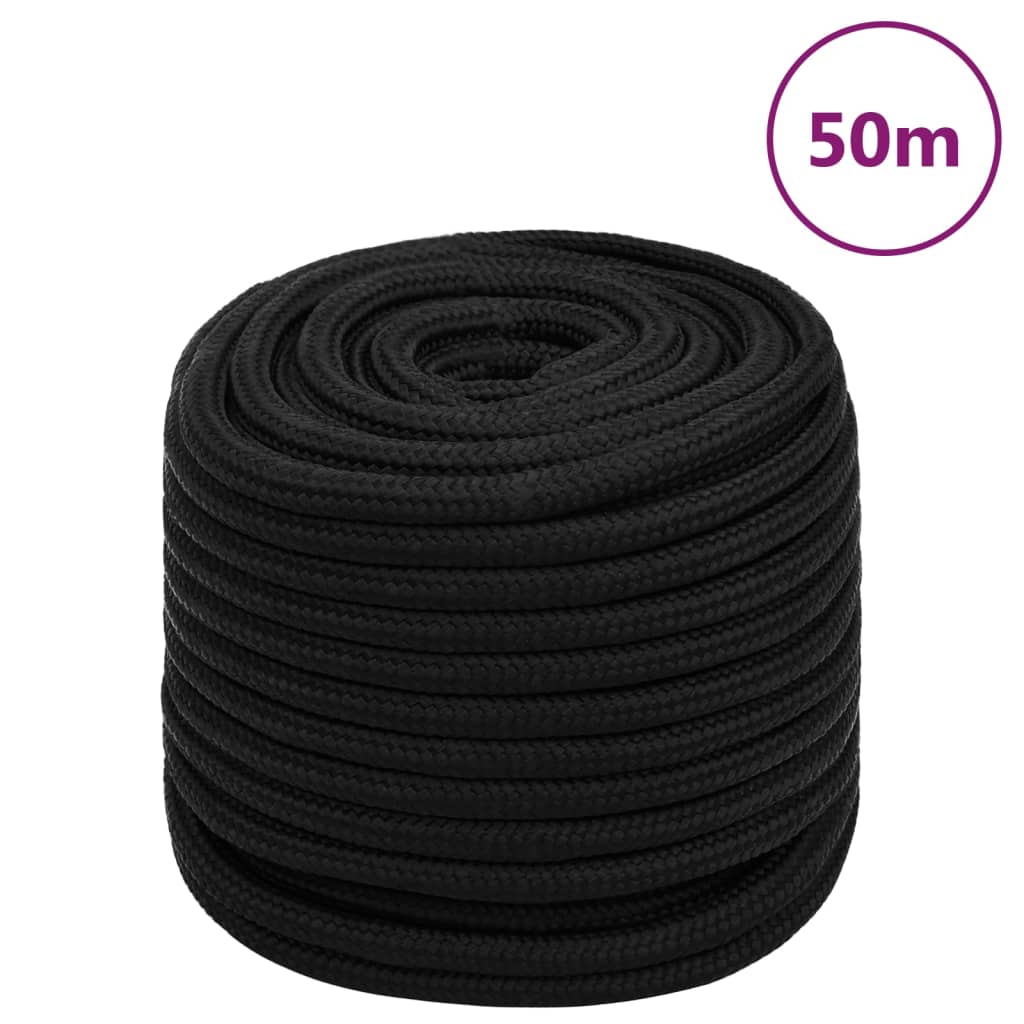 JUNG Vida Arbeitsseil Schwarz 16 mm 50 m Polyester