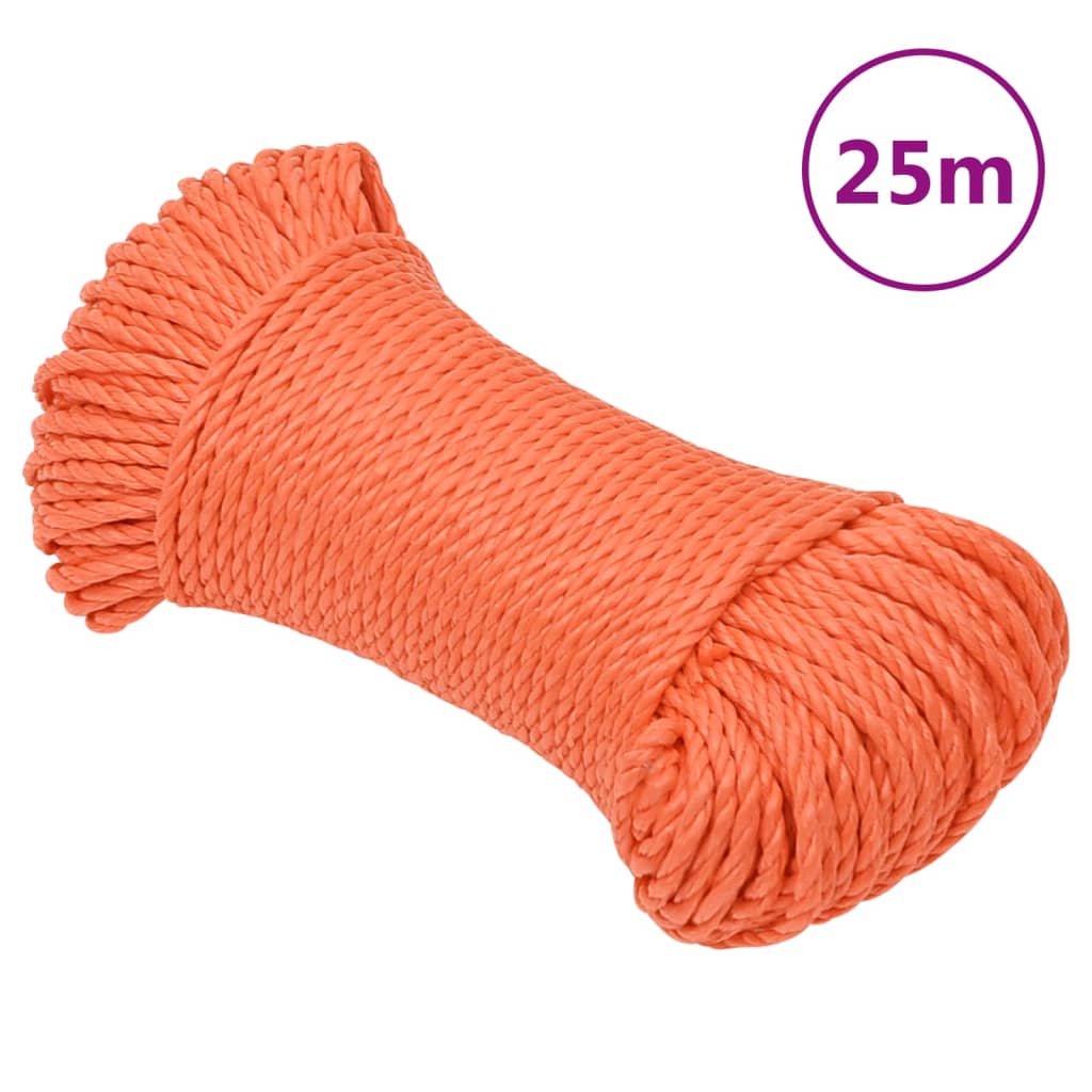 JUNG Vida Arbeitsseil Orange 8 mm 25 m Polypropylen