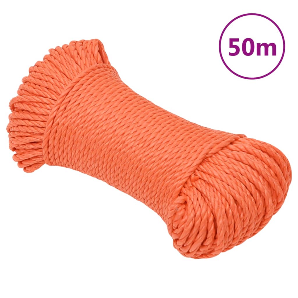JUNG Vida Arbeitsseil Orange 8 mm 50 m Polypropylen