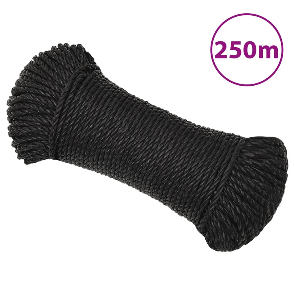 JUNG Vida Arbeitsseil Schwarz 8 mm 250 m Polypropylen
