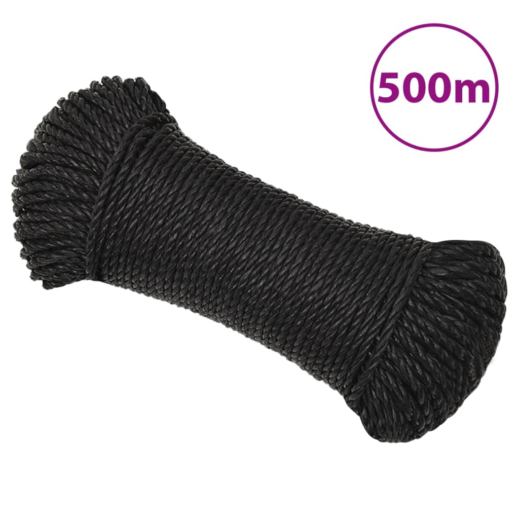 JUNG Vida Arbeitsseil Schwarz 8 mm 500 m Polypropylen