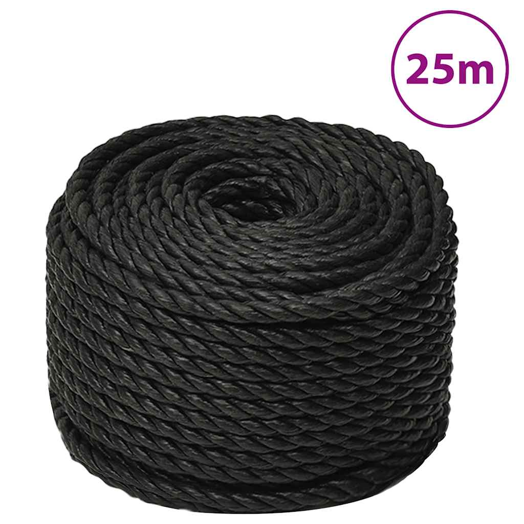 JUNG Vida Arbeitsseil Schwarz 16 mm 25 m Polypropylen