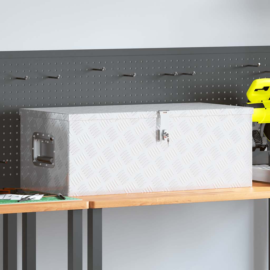 JUNG Vida Aufbewahrungsbox Silbern 80x39x30 cm Aluminium