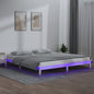 JUNG Vida Massivholzbett mit LEDs Weiß 140x190 cm