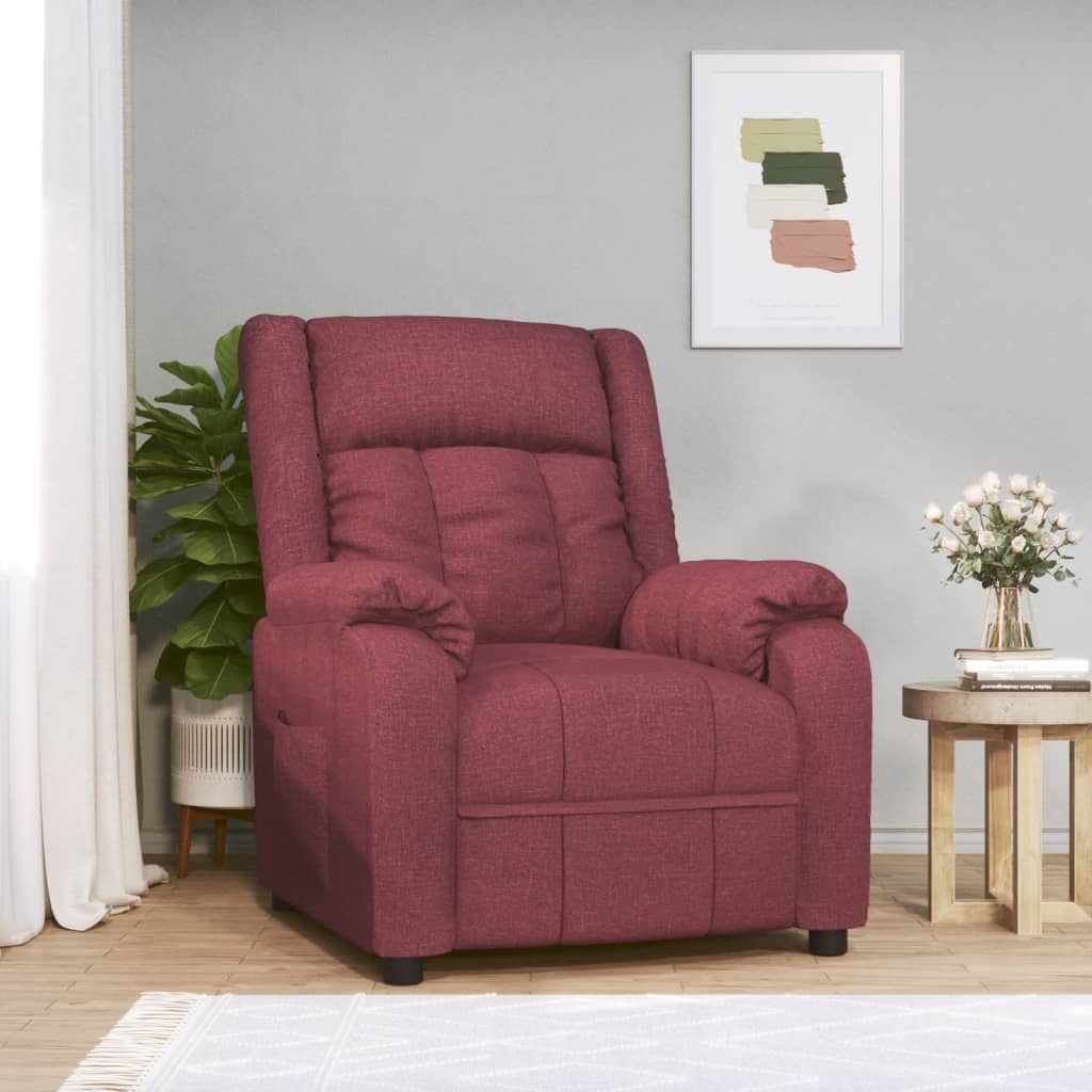 JUNG Vida Relaxsessel Weinrot Stoff