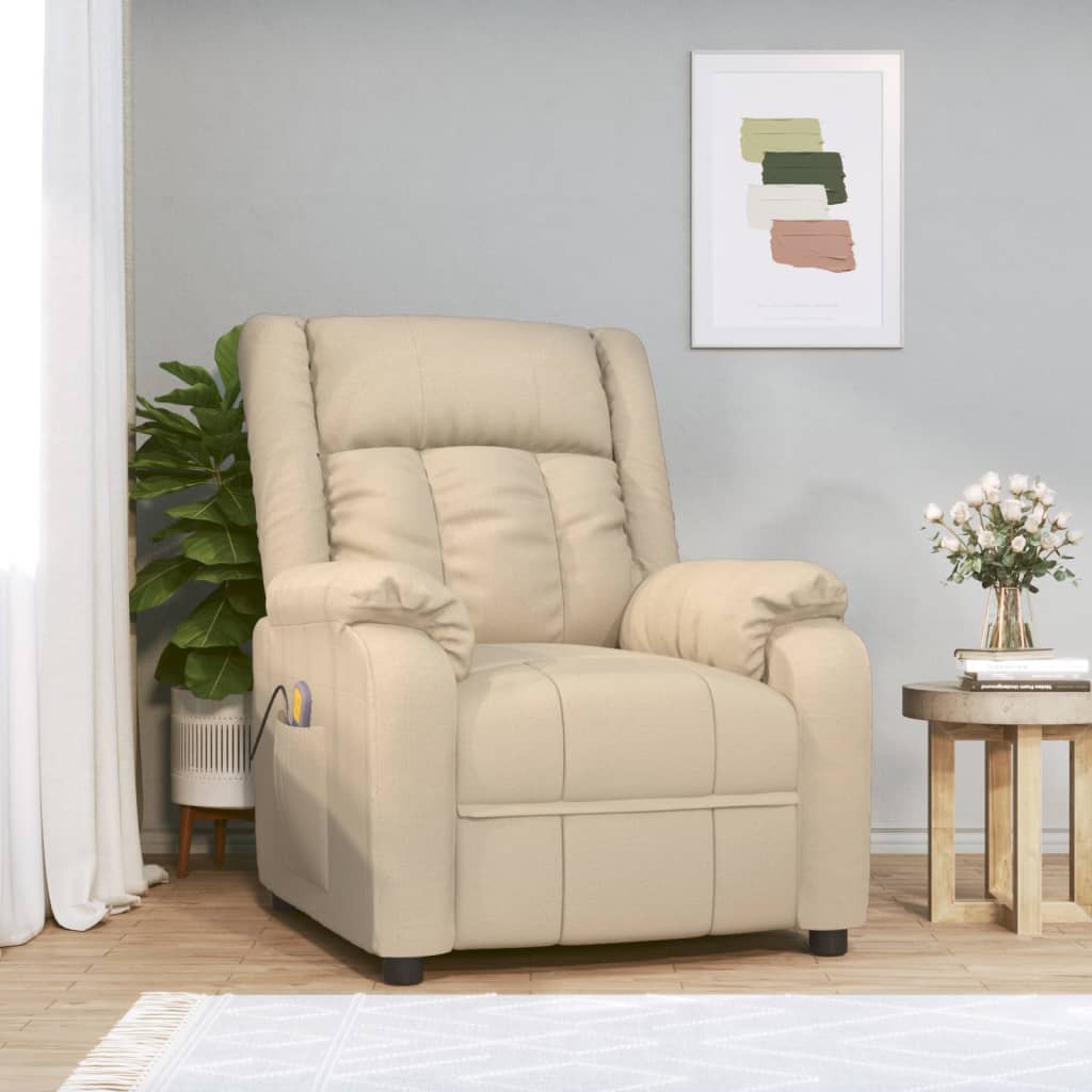 JUNG Vida Massagesessel Creme Stoff