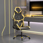JUNG Vida Gaming-Stuhl mit Massagefunktion Schwarz & Golden Kunstleder