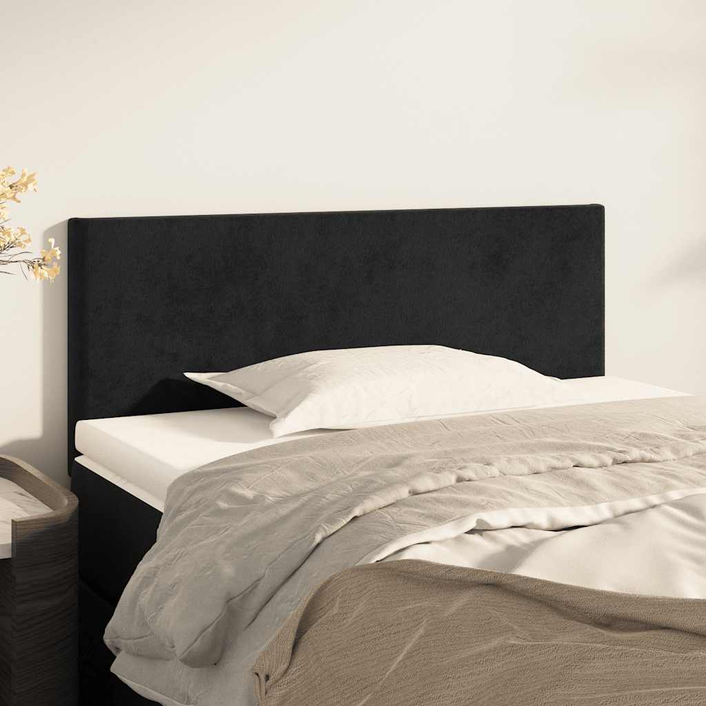 JUNG Vida Kopfteil Schwarz 100x5x78/88 cm Samt