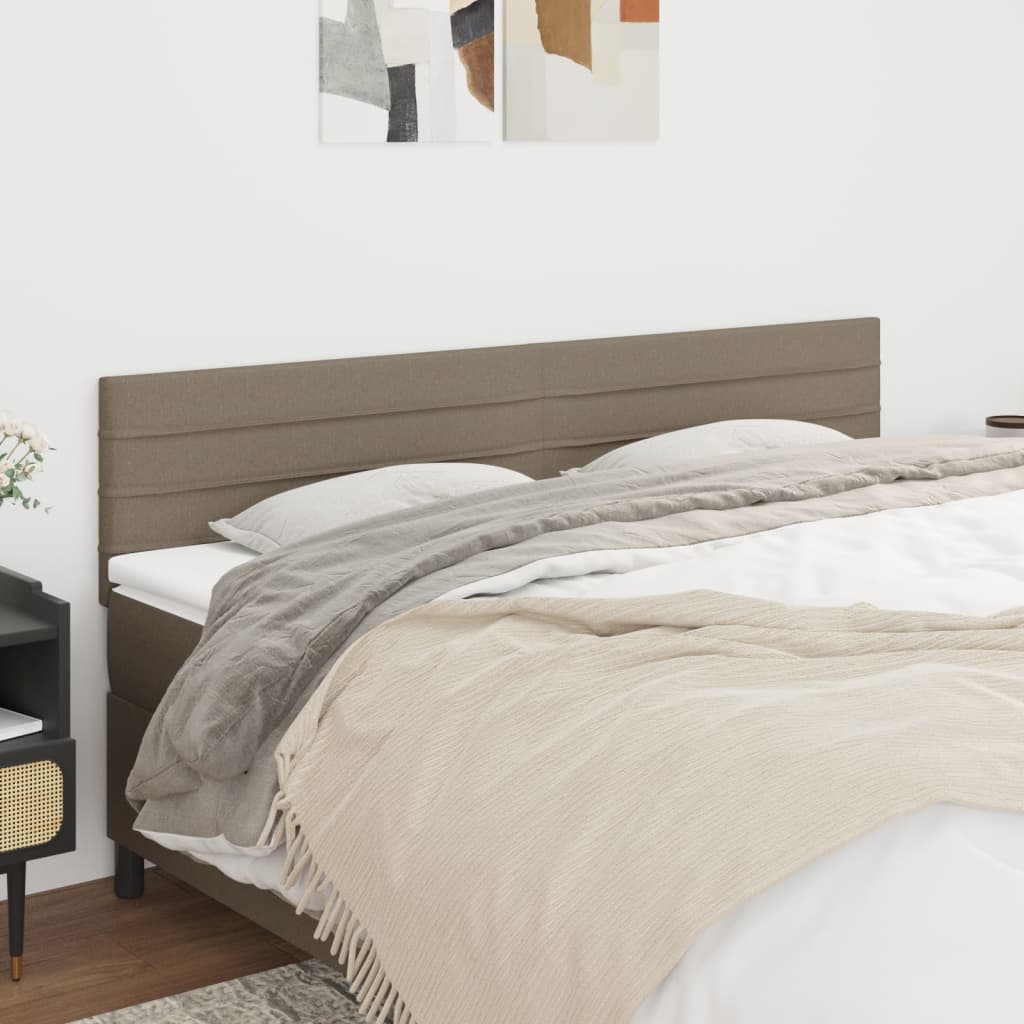 JUNG Vida Kopfteile 2 Stk. Taupe 80x5x78/88 cm Stoff