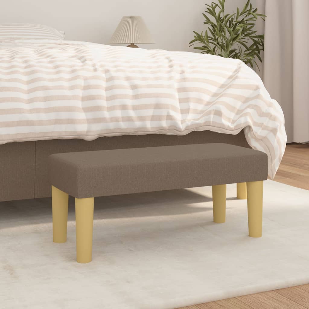 JUNG Vida Sitzbank Taupe 70x30x30 cm Stoff