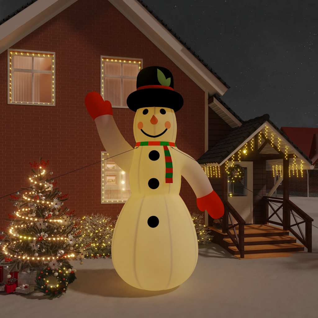 JUNG Vida Aufblasbarer Schneemann mit LEDs 455 cm