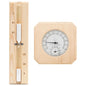 JUNG Vida 2-in-1 Sauna-Hygrothermograph und Sanduhr Set Massivholz Kiefer