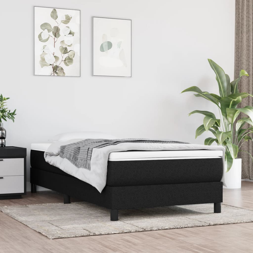 JUNG Vida Taschenfederkernmatratze Mittel Schwarz 100x200x20 cm Stoff