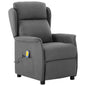 JUNG Vida Massagesessel mit Kissen Hellgrau 93,5 x 67,5 x 101,5 cm Stoff