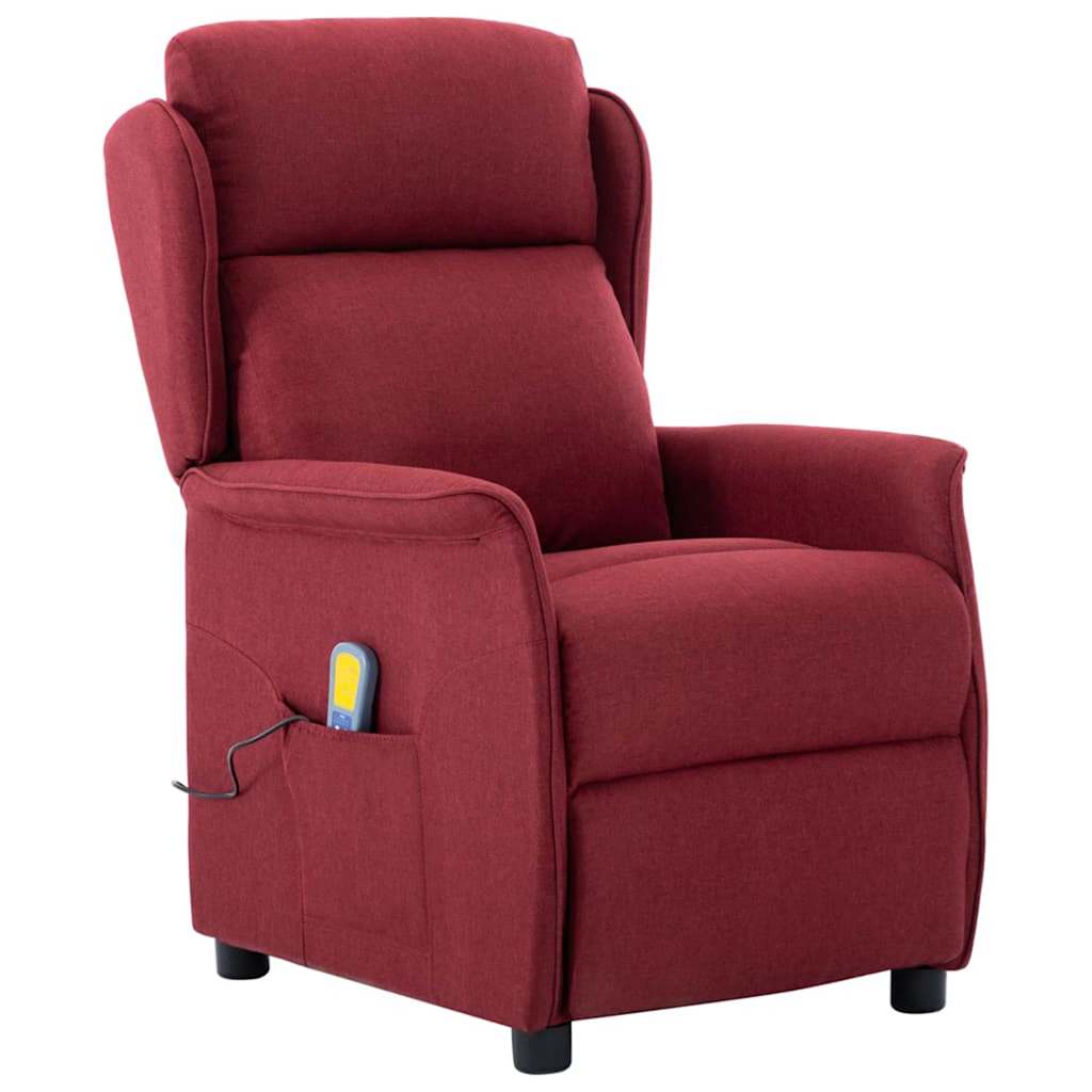 JUNG Vida Massagesessel mit Kissen Wein 93,5 x 67,5 x 101,5 cm Stoff
