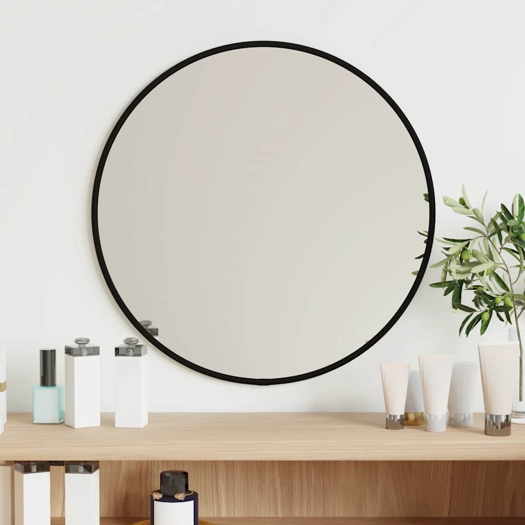 JUNG Vida Wandspiegel Schwarz Ø 40 cm Rund