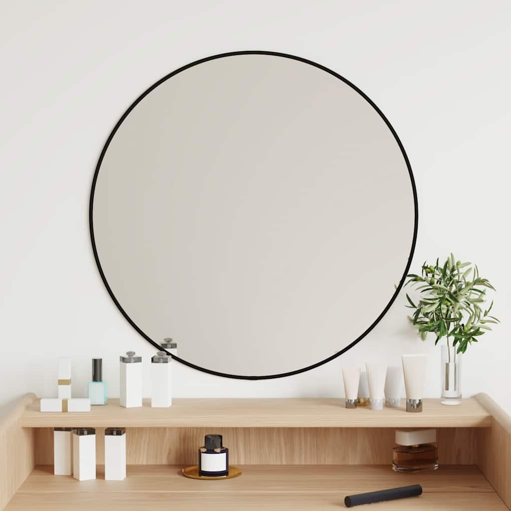JUNG Vida Wandspiegel Schwarz Ø 60 cm Rund