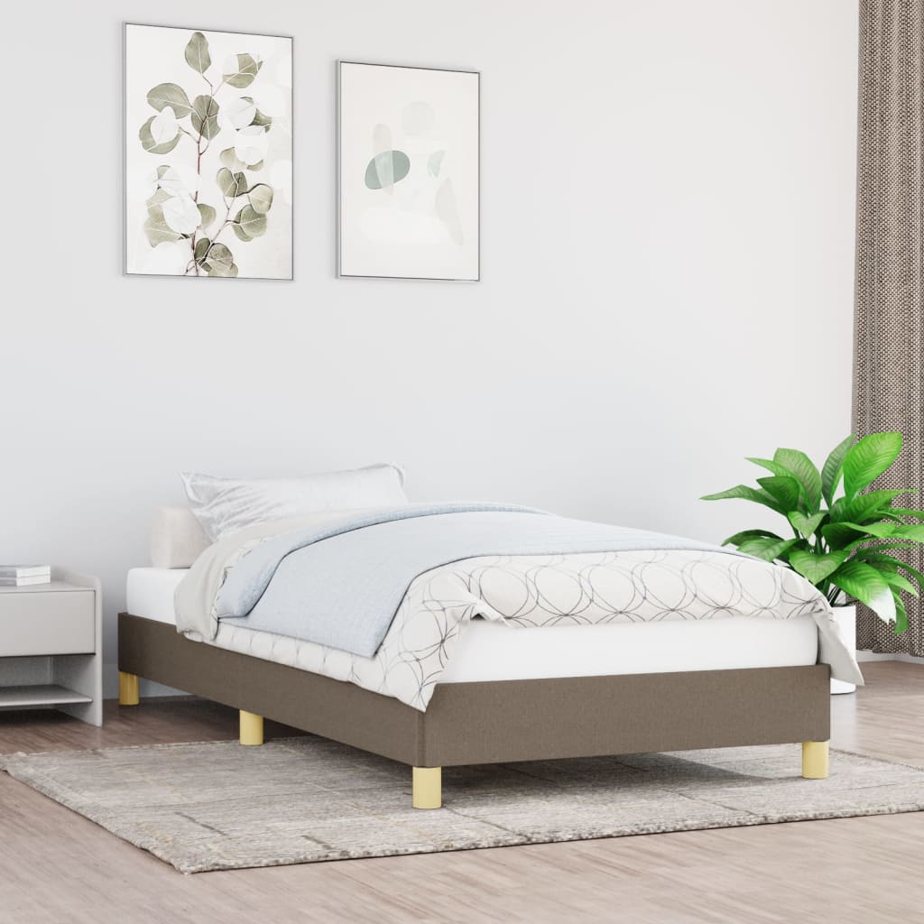 JUNG Vida Bettgestell ohne Matratze Taupe 80x200 cm Stoff
