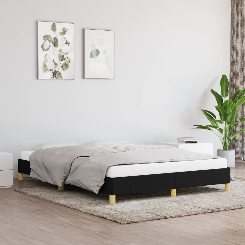JUNG Vida Bettgestell ohne Matratze Schwarz 140x200 cm Stoff