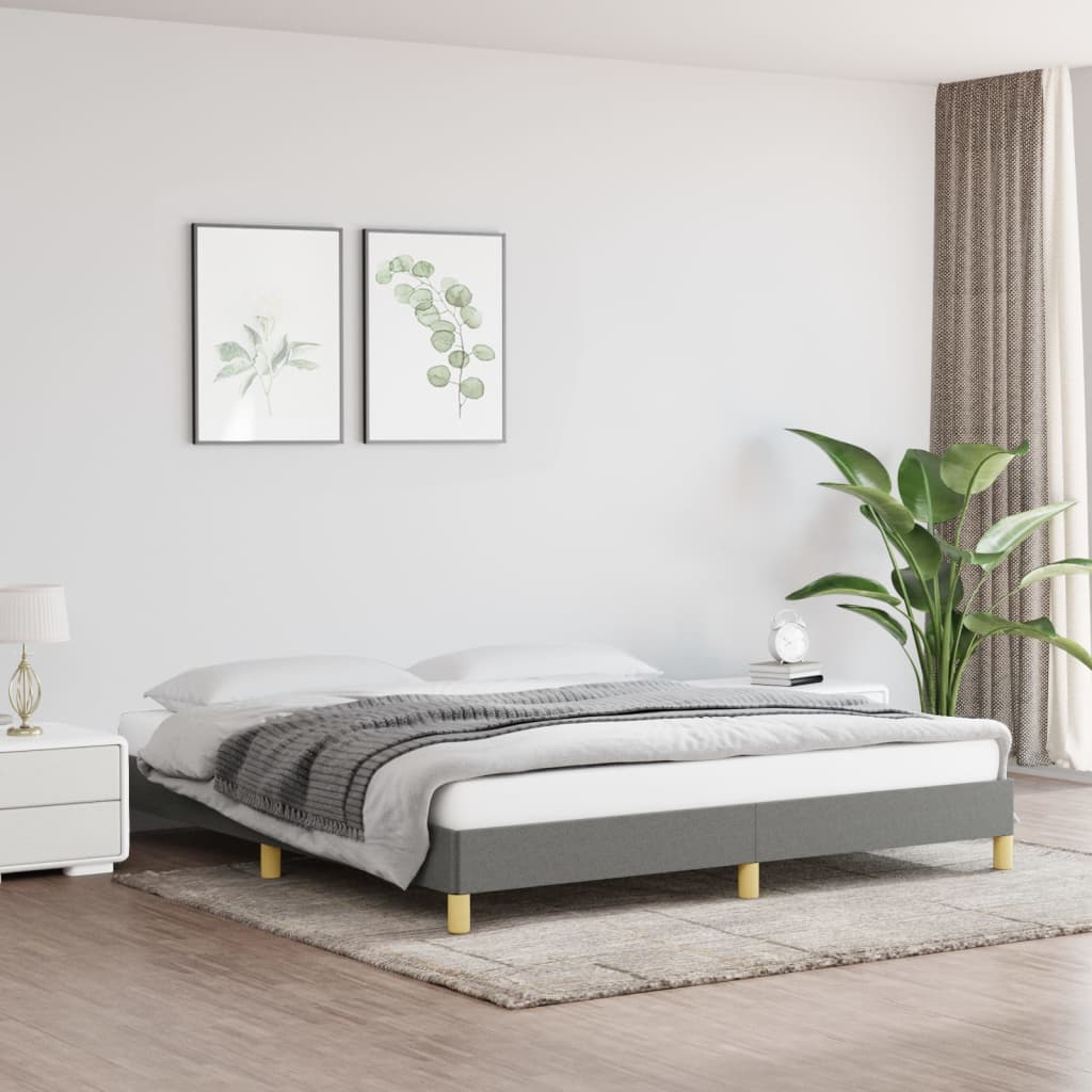 JUNG Vida Bettgestell ohne Matratze Dunkelgrau 180x200 cm Stoff
