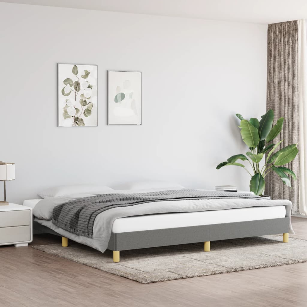 JUNG Vida Bettgestell ohne Matratze Dunkelgrau 200x200 cm Stoff