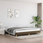 JUNG Vida Bettgestell ohne Matratze Dunkelbraun 200x200 cm Stoff