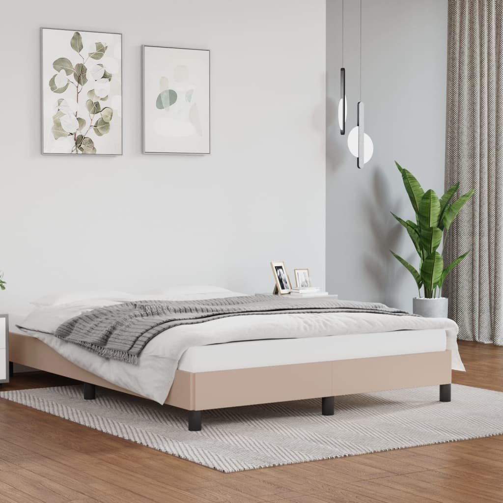 JUNG Vida Bettgestell Cappuccino-Braun 140x200 cm Kunstleder