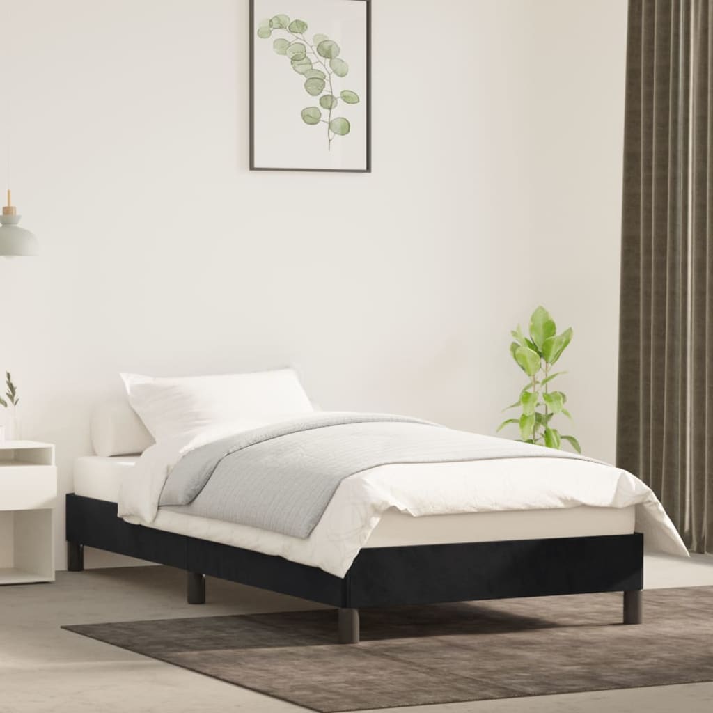 JUNG Vida Bettgestell Schwarz 80x200 cm Samt