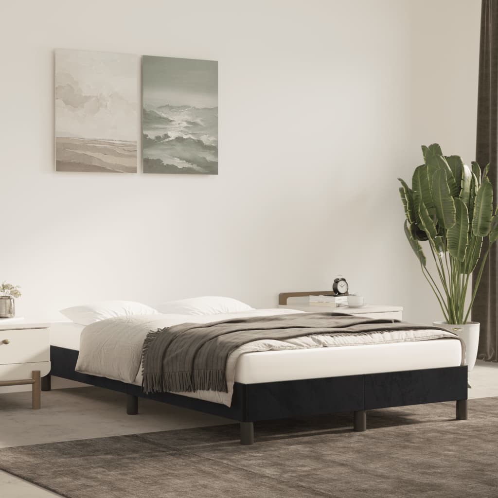 JUNG Vida Bettgestell ohne Matratze Schwarz 120x200 cm Samt