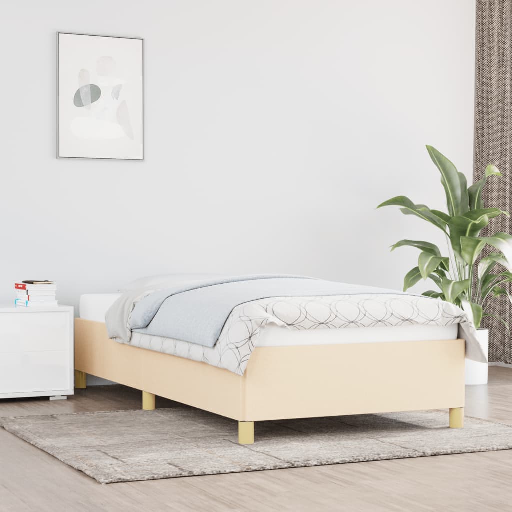 JUNG Vida Bettgestell ohne Matratze Creme 80x200 cm Stoff