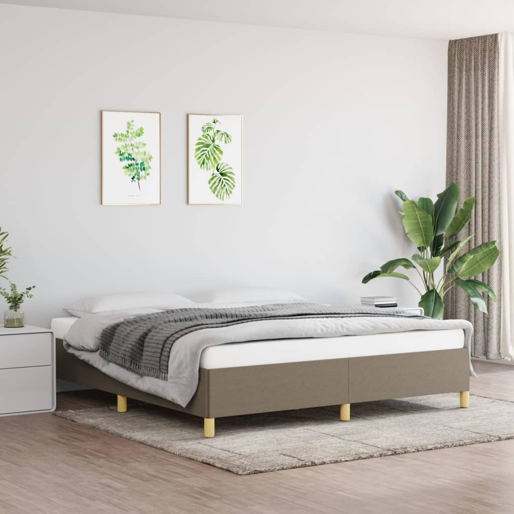 JUNG Vida Bettgestell ohne Matratze Taupe 180x200 cm Stoff