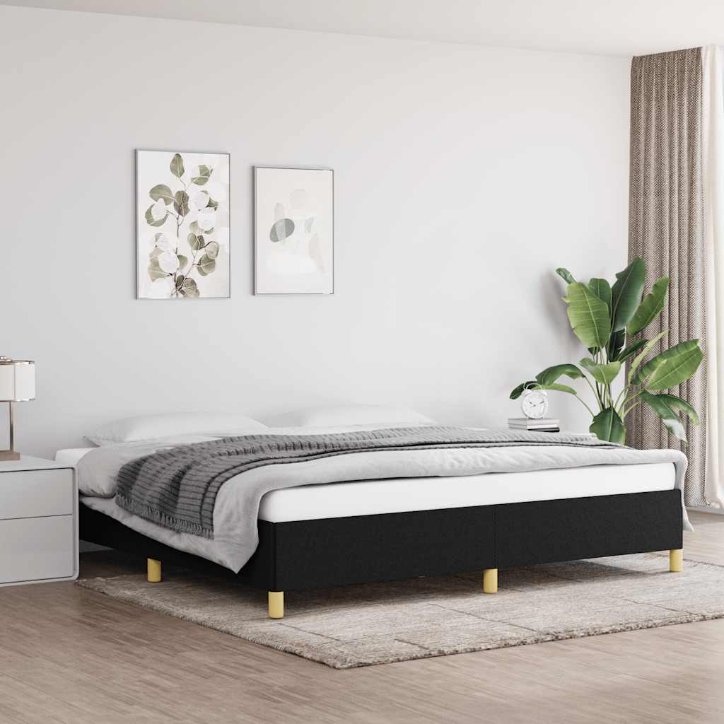 JUNG Vida Bettgestell ohne Matratze Schwarz 200x200 cm Stoff