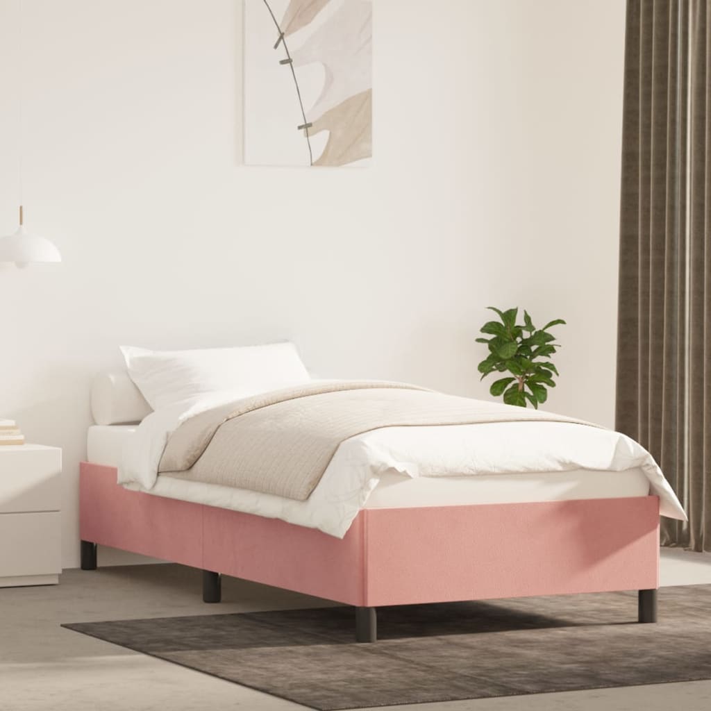 JUNG Vida Bettgestell Rosa 90x200 cm Samt