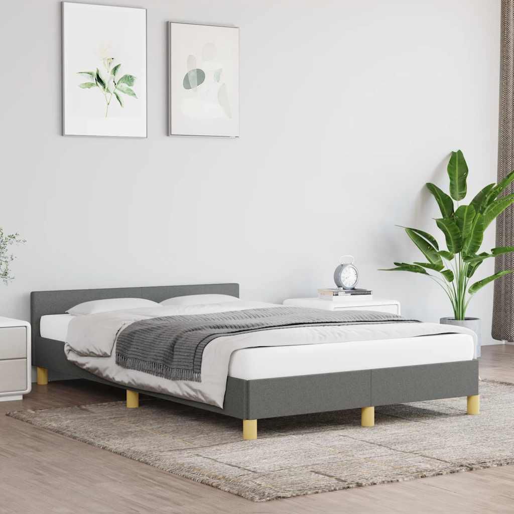 JUNG Vida Bettgestell ohne Matratze Dunkelgrau 120x200 cm Stoff